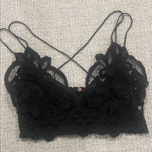 Free People Black Lace Bralette
